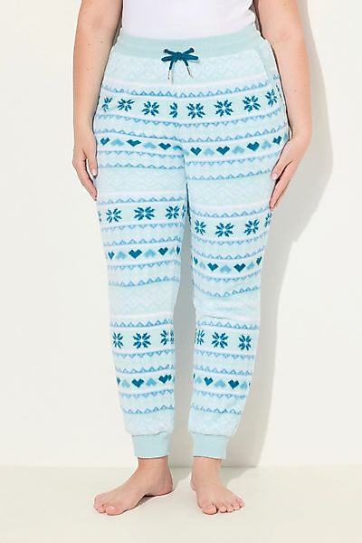 Ulla Popken Funktionshose Homewear-Hose Norwegermuster Elastikbund günstig online kaufen