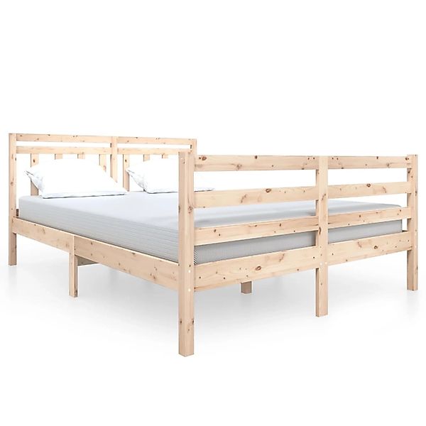 vidaXL Massivholzbett 135x190 cm 3100629 günstig online kaufen