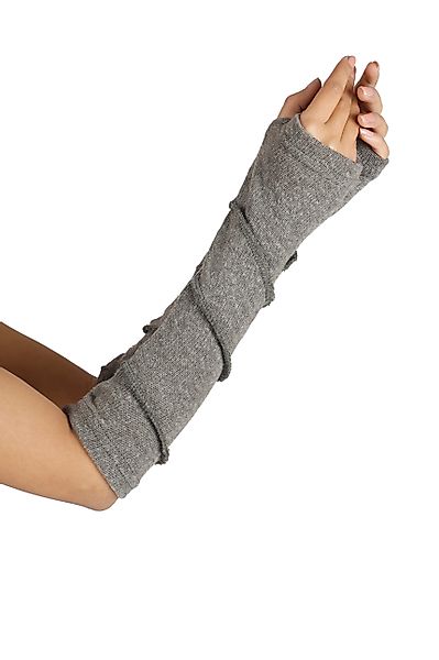 Guru-Shop Strickhandschuhe Baumwoll-Feinstrick Handstulpen, Pulswärmer mit. günstig online kaufen