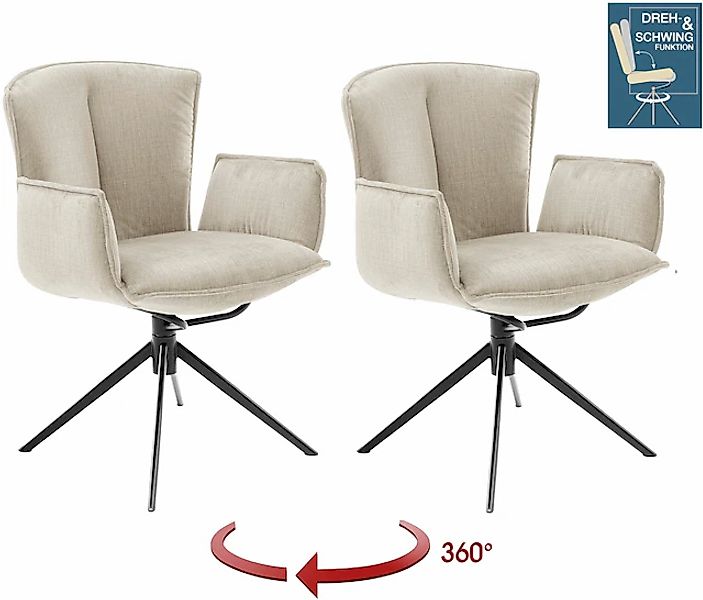 MCA furniture 4-Fußstuhl »NALON Esszimmerstuhl (2er Set) - Stuhl« (Set) 2 S günstig online kaufen