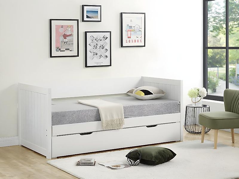 Ausziehbett - 90 x 190 oder 174 x 190 cm - mit ausziehbarem Lattenrost und günstig online kaufen