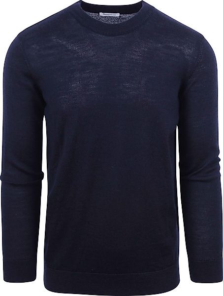 Knowledge Cotton Apparel Wollpullover Navyblau - Größe M günstig online kaufen