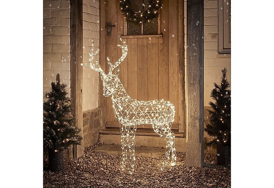 Lights4fun LED-Dekofigur LED-Rentier Hirsch L Duchy, Weihnachtsbeleuchtung, günstig online kaufen