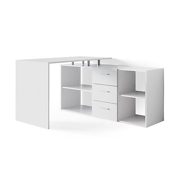 Vicco Eckschreibtisch Dante, Weiß, 145 x günstig online kaufen
