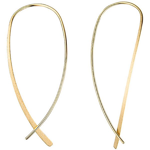 SIGO Durchzieh-Ohrhänger 925 Silber gold vergoldet mattiert Ohrringe zum Du günstig online kaufen