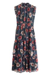 Next Maxikleid Hochgeschlossenes, gestufes Maxikleid mit günstig online kaufen