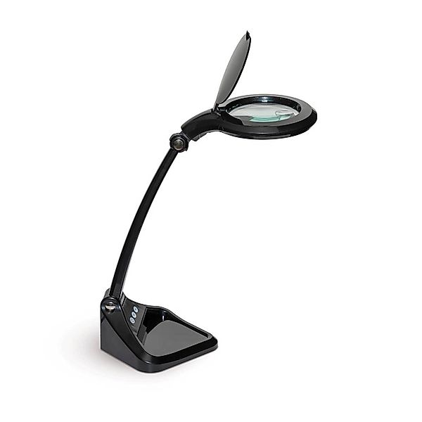 LED-Lupenleuchte MAULiris, schwarz, Höhe 37 cm, dimmbar günstig online kaufen