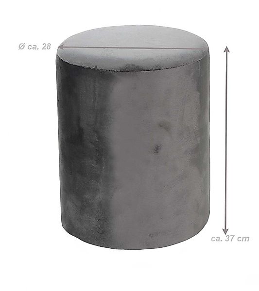 Bubble-Store Sitzhocker Samthocker, Polsterhocker (xH) ca. günstig online kaufen