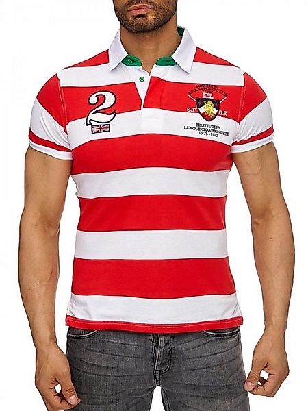 Egomaxx Poloshirt Polo Kragen Gestreift H1851 (1-tlg) günstig online kaufen