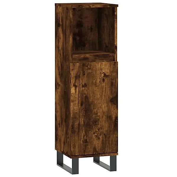 vidaXL Badschrank Räuchereiche 30x30x100 cm Holzwerkstoff 831569 günstig online kaufen