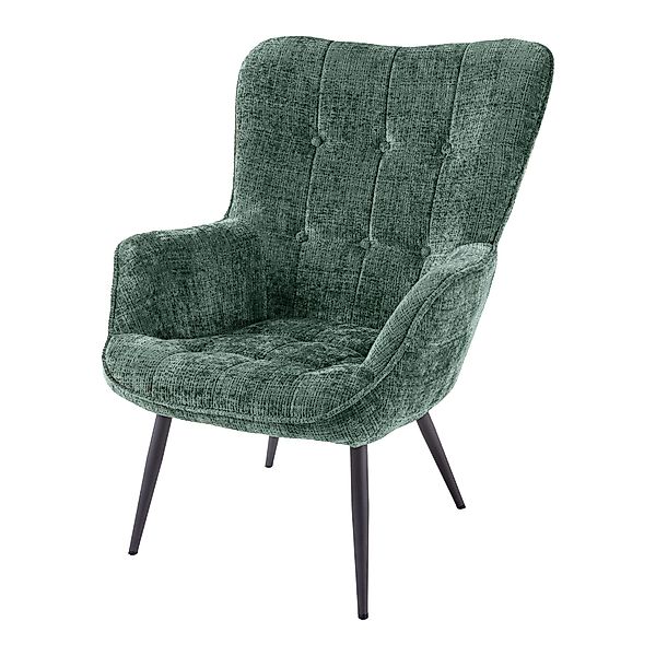 riess-ambiente Sessel SCANDINAVIA grün/schwarz - Chenille, günstig online kaufen