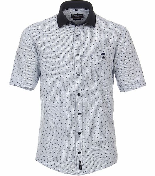 CASAMODA Kurzarmhemd "CASAMODA Leinenhemd Kurzarm Print" günstig online kaufen