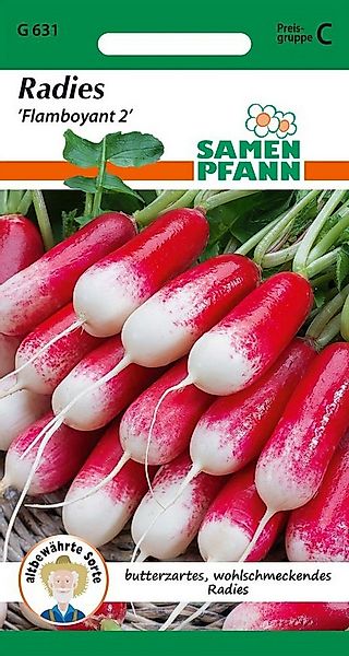 SAMEN PFANN Gemüsesamen Radies, Flamboyant - Radieschen-Samen Saatgut Samen günstig online kaufen
