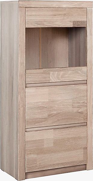 OTTO home Vitrine "Silkeborg" schöne grifflose Optik, teilmassiv günstig online kaufen