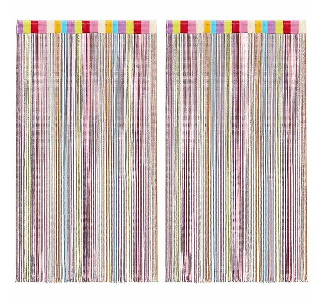 vidaXL Vorhang Fadenvorhänge 2 Stk. Mehrfarbig 140x250 cm (2 St) günstig online kaufen