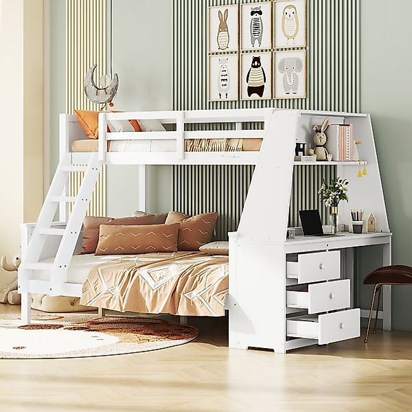 Flieks Etagenbett, Holzbett Kinderbett 90x200cm/140x200cm mit günstig online kaufen