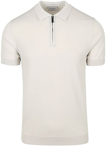 Suitable Knitted Half Zip Poloshirt Beige - Größe L günstig online kaufen