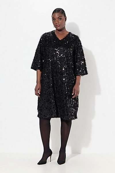 Ulla Popken Cocktailkleid Kleid Fransen Pailletten günstig online kaufen