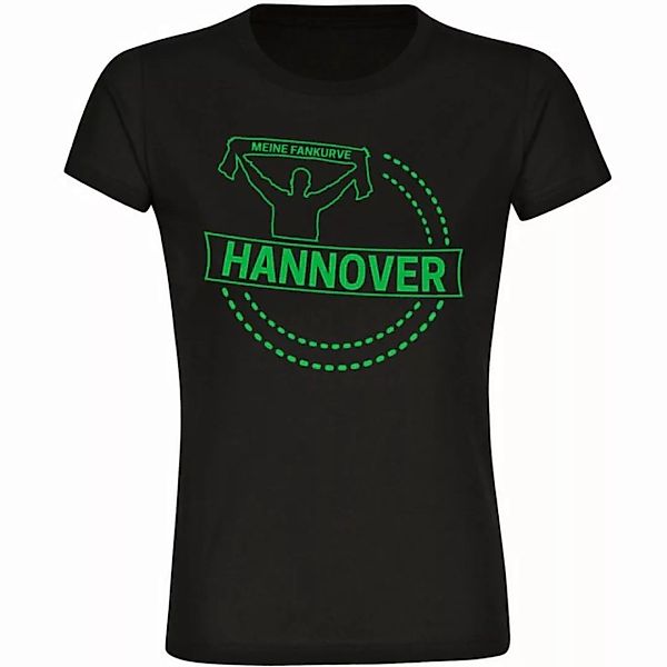 multifanshop T-Shirt Damen Hannover - Meine Fankurve - Frauen günstig online kaufen