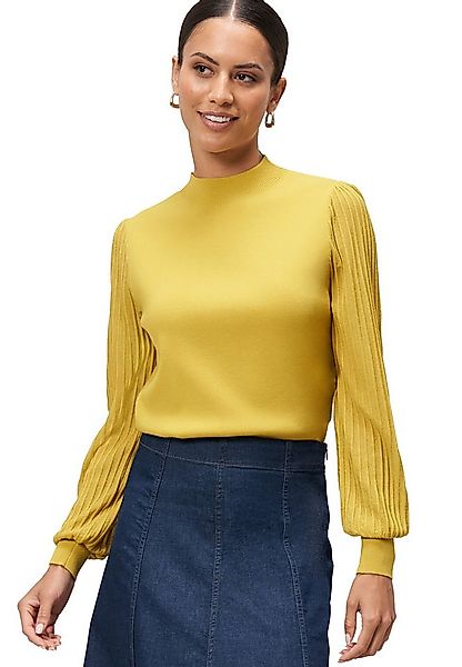 Zero Strickpullover Damen Strickpullover mit transparenten Ärmeln (1-tlg) w günstig online kaufen