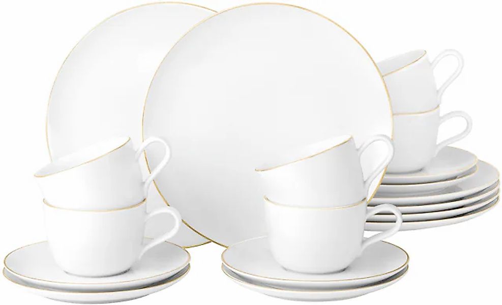 Seltmann Weiden Kaffeeservice "Geschirr-Set, Service Liberty Goldrand" Tell günstig online kaufen