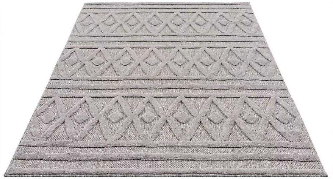 Carpet City Teppich »In-& Outdoorteppich Santorini 58538, 3D-Effekt, Raute- günstig online kaufen