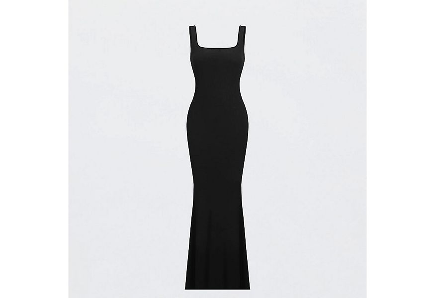 cfab by creamy fabrics Jerseykleid Ribbed Tank Top Maxikleid-Schwarz-2XL (1 günstig online kaufen