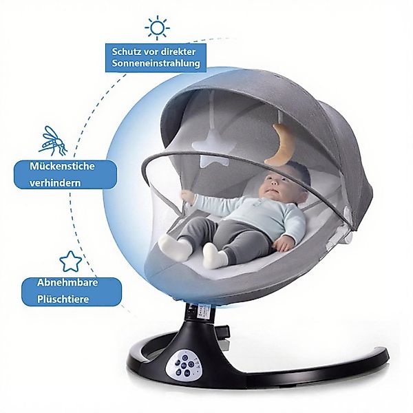 CLTYQ Babywippe babyschaukel Kippfunktion,klappbar,Dreistufige Richtungsein günstig online kaufen