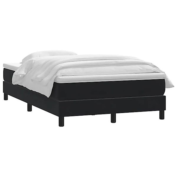 vidaXL Boxspringbett mit Matratze Schwarz 120x210 cm Samt 3315917 günstig online kaufen