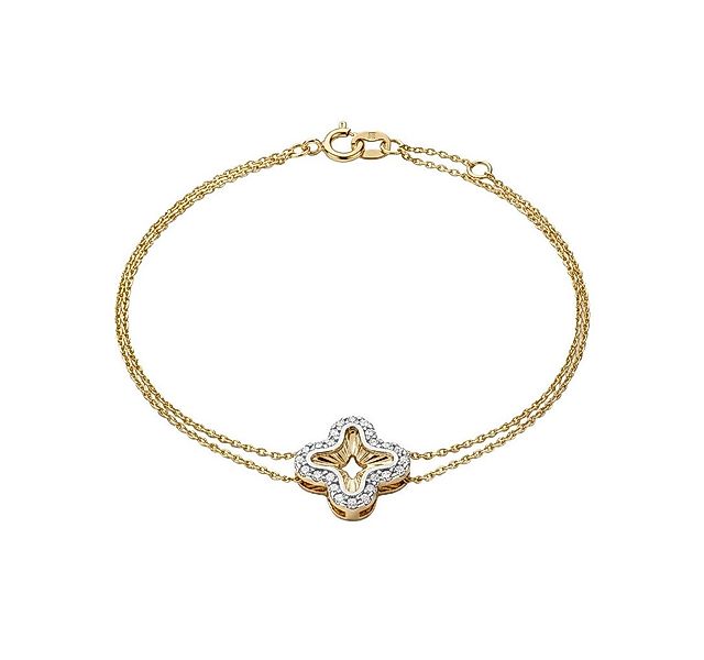 Suzan Gold Goldarmband Suzan Gold® 375 Echtgold Armband Damen mit Kleeblatt günstig online kaufen