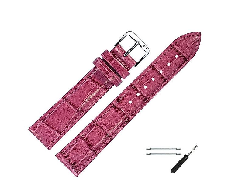 MARBURGER Uhrenarmband 20mm Leder Alligator Prägung günstig online kaufen