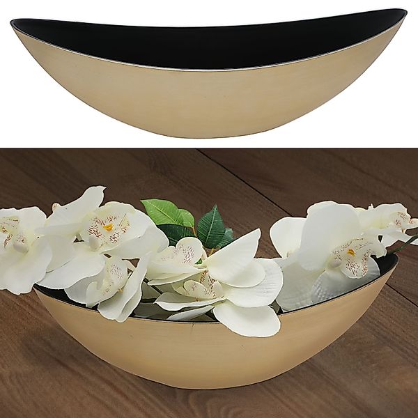 CEPEWA Dekoschale Dekoschale oval gold schwarz günstig online kaufen