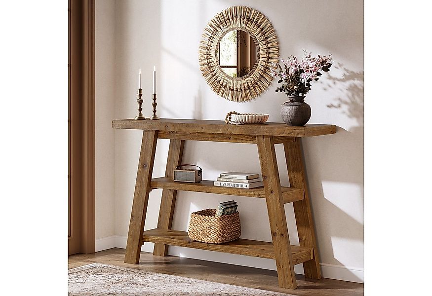 Tribesigns Konsolentisch 120 cm langer Landhaus-Eingangstisch mit 3-stufige günstig online kaufen