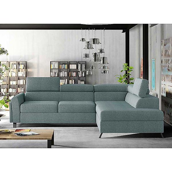 Ecksofa Sofa mit Schlaffunktion in Mintgrün günstig online kaufen