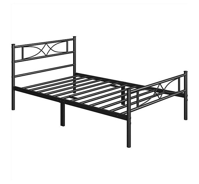 Yaheetech Metallbett Bettgestell, Bettrahmen mit Kopfteil Gästebett mit Lat günstig online kaufen