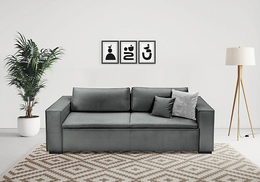 Home affaire Schlafsofa "Manhattan" mit Boxspringaufbau, Bettfunktion & Bet günstig online kaufen