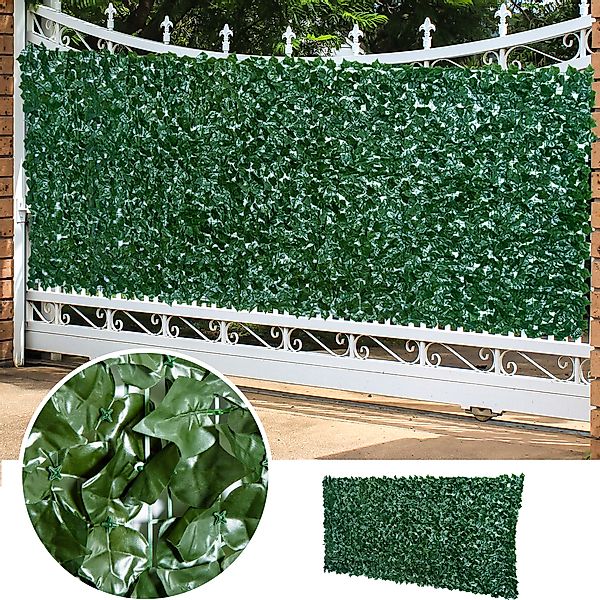 Outsunny Künstliche Hecke Sichtschutzhecke 300 x 150 cm Dunkelgrün für Gart günstig online kaufen
