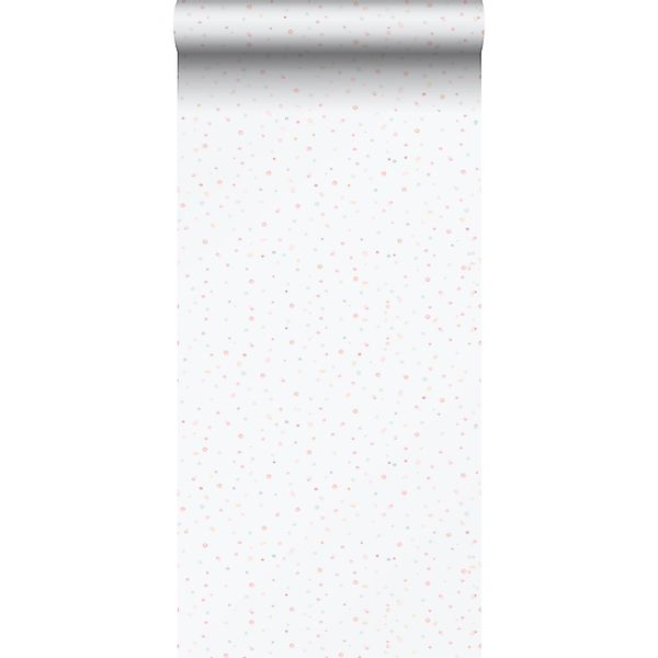 Sanders & Sanders Tapete Punkte Rosa Blau und Weiß 53 cm x 10.05 m günstig online kaufen