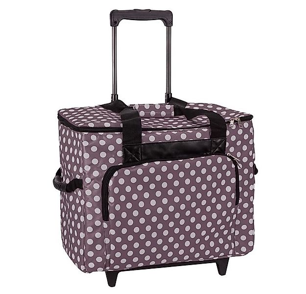 Nähwelt Flach Nähmaschinen-Trolley - altrosa/weiß gepunktet 49 x 40 x 25 cm günstig online kaufen