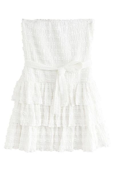 Next Minikleid Strukturiertes Bandeau-Minikleid mit Rüschen (1-tlg) günstig online kaufen