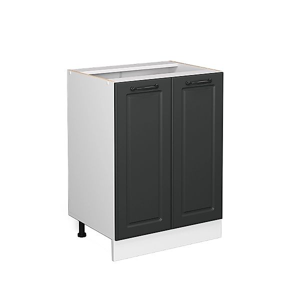 Vicco Küchenunterschrank R-Line Anthrazit Landhaus/Weiß 60 cm AP Eiche günstig online kaufen