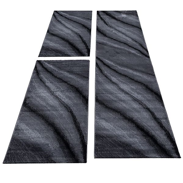 Carpettex Kurzflor-Bettumrandung Abstrakt Wellen Design, Höhe günstig online kaufen