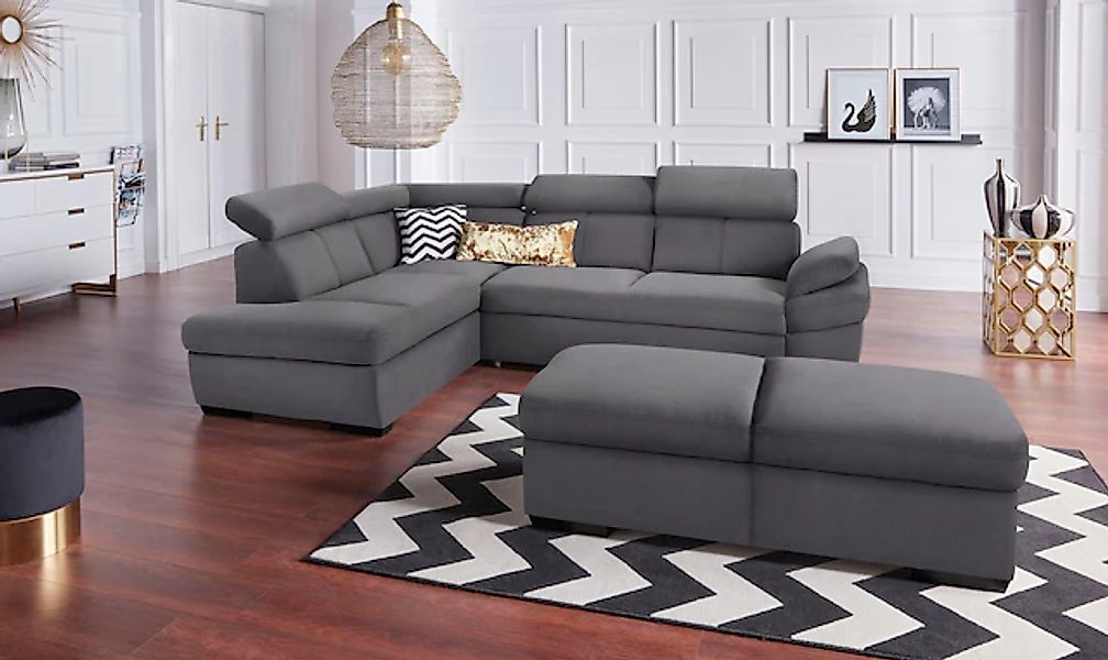 exxpo - sofa fashion Ecksofa "Salerno, Funktionssofa, hoher Sitzkomfort, Br günstig online kaufen