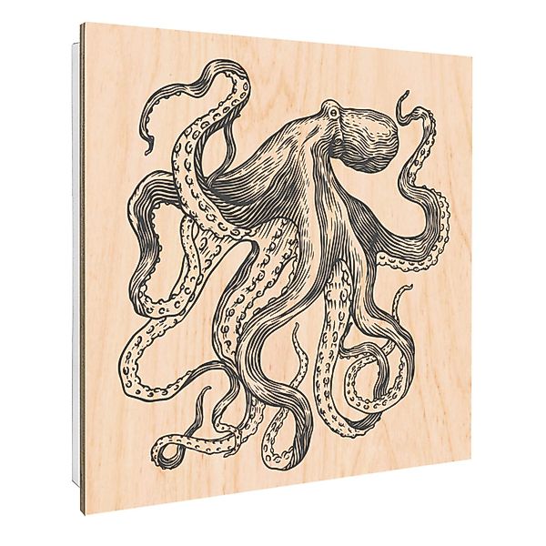 Banjado Schlüsselkasten mit Holzfront 30x30cm Weiß Scharnier Links 50 Haken günstig online kaufen
