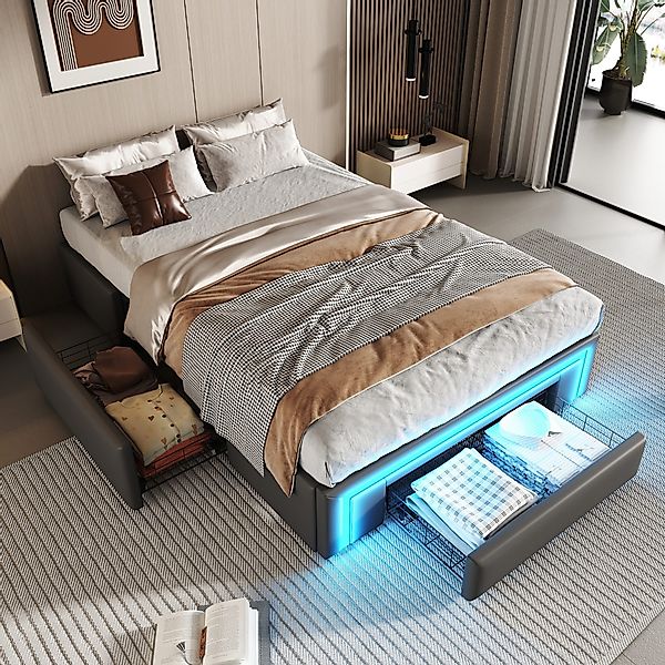 Furnishings Home Futonbett Polsterbett Stauraumbett Doppelbett günstig online kaufen