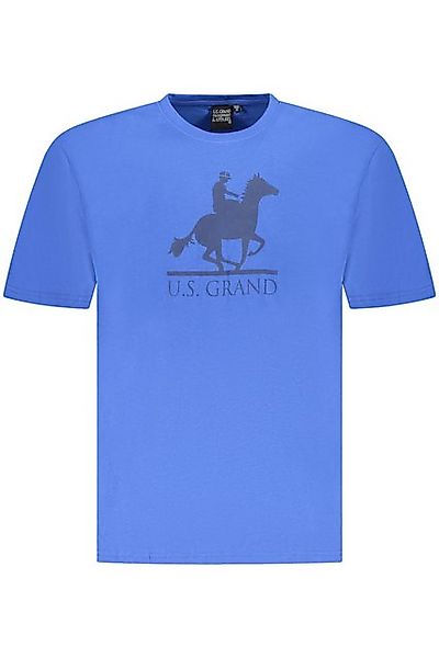 U.S. GRAND POLO T-Shirt Herren Kurzarm T-Shirt Blau mit Rundhals & günstig online kaufen