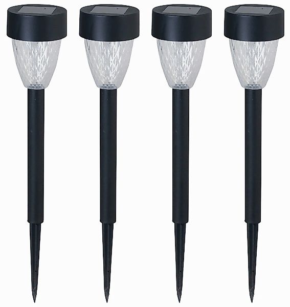 LUXFORM Gartenleuchte "Solar-Gartenlampe Montpellier - 4 Stück" LED-Modul 4 günstig online kaufen