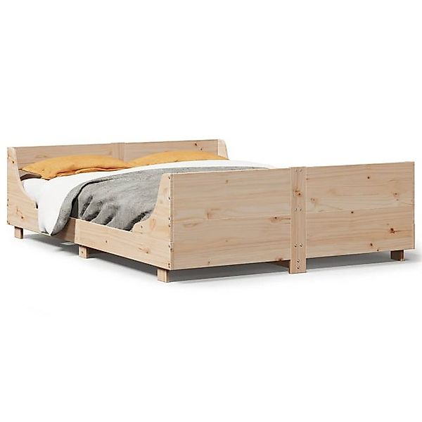 vidaXL Bett, Massivholzbett ohne Matratze 120x200 cm Kiefernholz günstig online kaufen