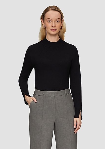 s.Oliver Longpullover Strickpullover Strickpullover mit Schlitz günstig online kaufen
