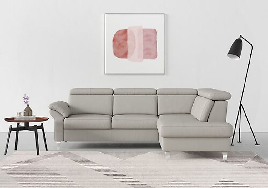 sit&more Ecksofa »Arngast L-Form« inklusive Kopfteilverstellung und Federke günstig online kaufen